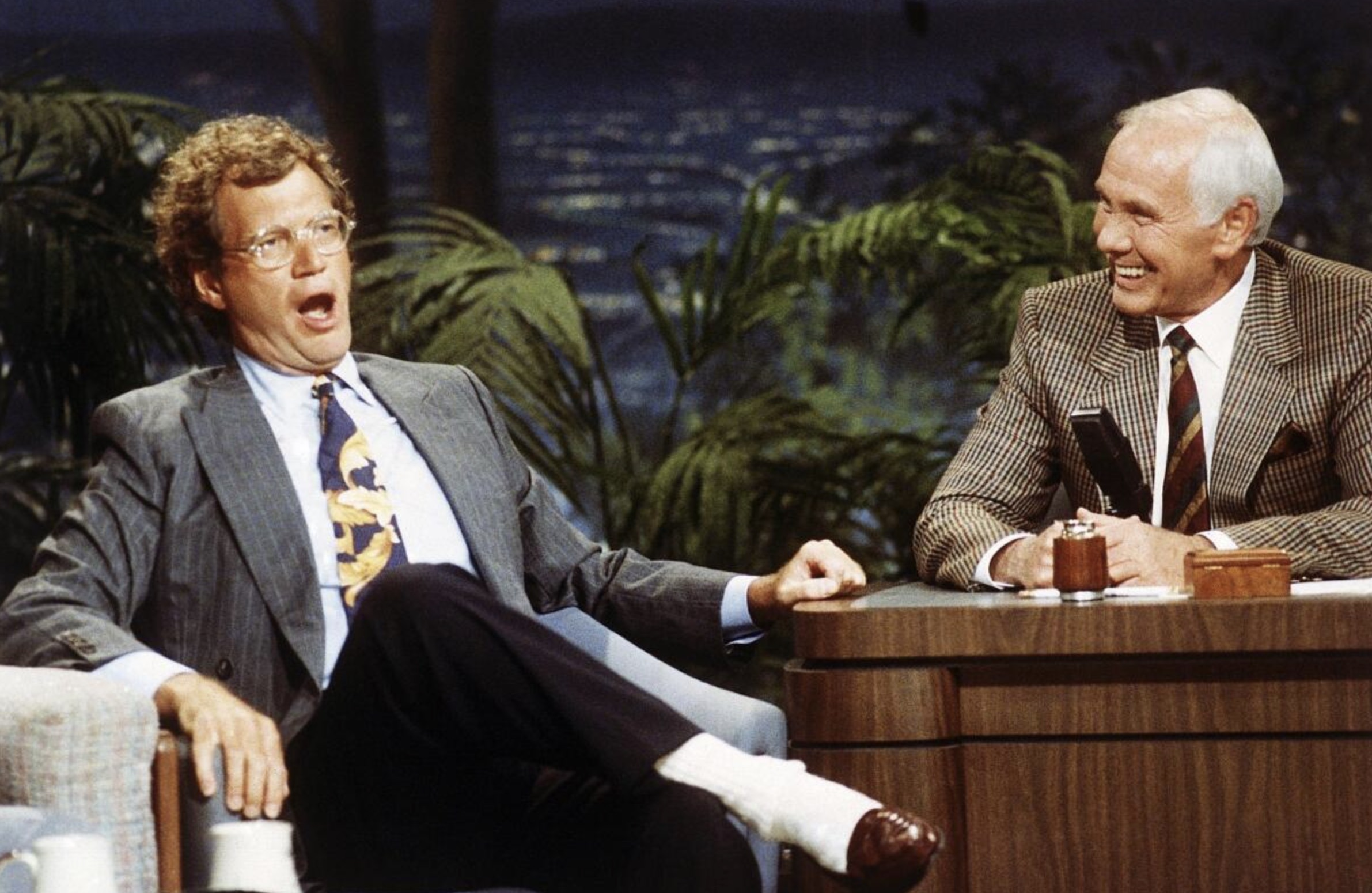 Carson with David Letterman 